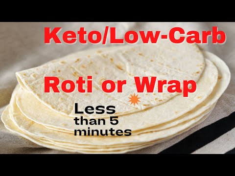 5 mins Roti/Low Carb Wrap/Tortilla - Low Carb Wrap/Keto Friendly using Almond Flour