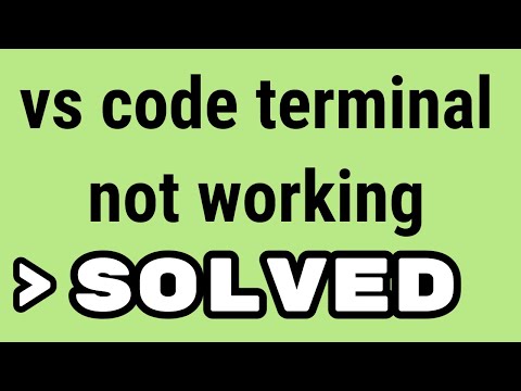 code not running in terminal vs code //vs code terminal not working /Fixed; Solved