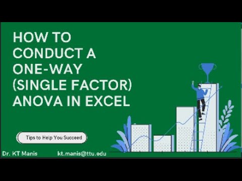 How to conduct a one-way (single factor) ANOVA in Excel