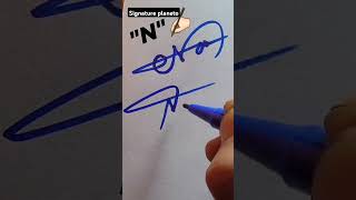 How to style the letter of..N..#calligraphicalphabets #stylish sign