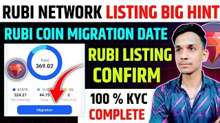 RUBI NETWORK LISTING BIG UPDATE 🤯RUBI NETWORK NEW UPDATE | RUBI NETWORK TOKEN PRICE~RUBI NETWORK KYC