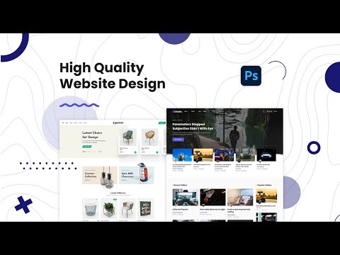 create an attractive professional website design with PSD