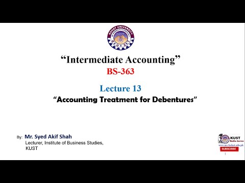 Accounting treatment for Debentures | From consideration point of view