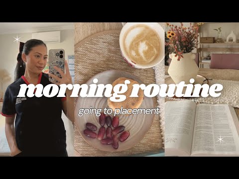 Morning Routine | getting ready for clinical placement, quick gym sesh, reading & journaling