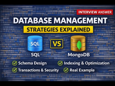 Database Management Strategies | Explained  SQL vs MongoDB (Interview Answer)