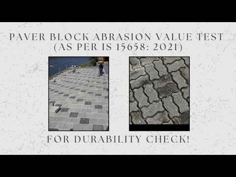 Paver Block Abrasion Test As Per IS: 15658:2021