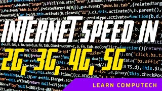 Internet Speed IN 2G, 3G, 4G, 5G|| YOUTUBE SHORTS