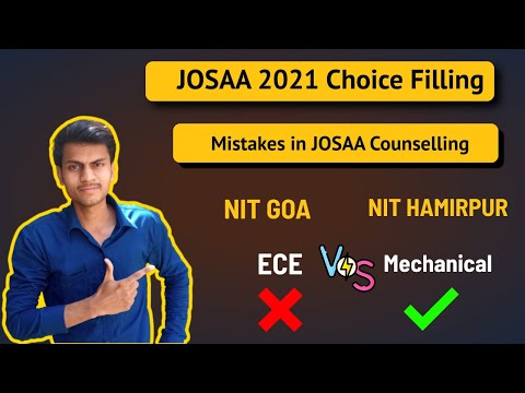❌Avoid These Deadly Mistakes || JOSAA Counselling Procedure 2021 || JOSAA Choice Filling Order