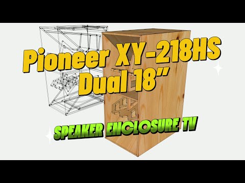 Pioneer XY-218HS Dual 18″ | Horn-Loaded Subwoofer | 3D Modeling in SketchUp #speakerenclosuretv