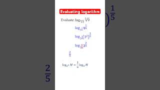 Evaluating Logarithmic Expressions with Radicals using the Properties of Logarithms #algebra