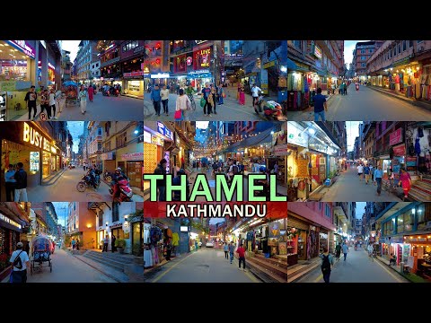 Thamel, Most Famous Tourist Area of Kathmandu City, Nepal 4K Ride 16 Aug 2024