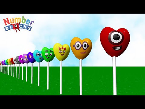 Domino Numberblocks Face on a Colorful Candy | Counting Numbers 1 to 100