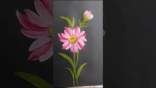 Easy One Stroke flower painting for beginner's 🎨🫠 #art #flowerart #easytutorial