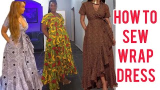 Wrap Dress Tutorial | Wrap dress cutting and stitching | How to cut wrap Circle Dress Tutorial