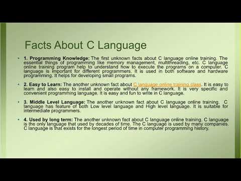 8 Unknown Fact About C Languag