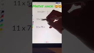 Maths HACK to multiply by 11 #mathshelp #mathtricks #quickmultiplication #mathteacher #mathshack