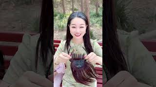 Smooth Hair Wig Try-On | Real or Fake?"😍🤩# viralvideo#video#wig#wigs