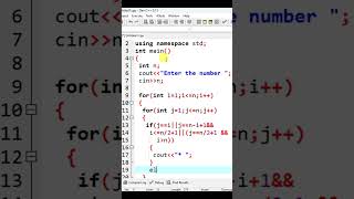 Print Y alphabet pattern - C++ Program Tutorial  25. C++ pattern code.