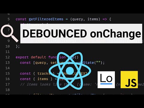 React Debounce Uncontrolled Input onChange Example | Fast lodash tutorial