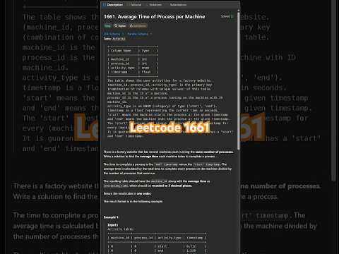 Leetcode 1661 in 30 Seconds | SQL 50 Challenge #SQL #Leetcode #SQLChallenge #LearnSQL #SQL50