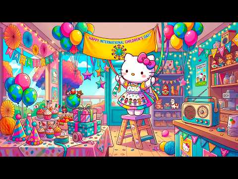 Hello Kitty’s Preparing for The International Children’s Day Party 🎉 Happy Jazz for Joyful Moments