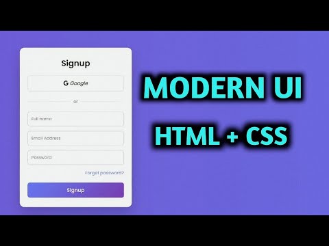 Modern UI create with CSS + HTML  !!
