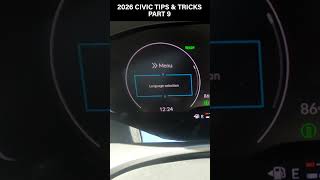 2026 Civic - How Do I Customize the Dash Display?