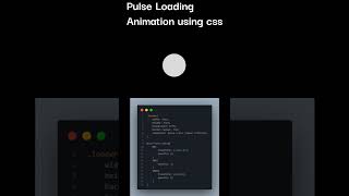 Pulse Loading Animation using Html and css only #shorts #webtutorials #csseffect