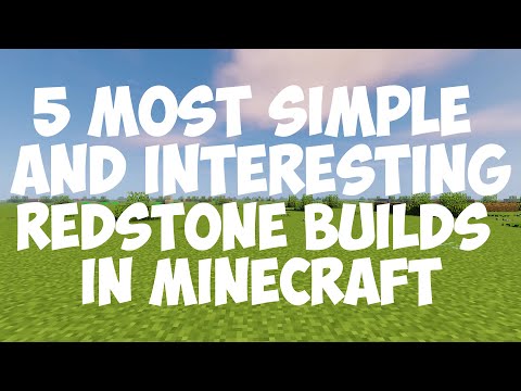 5 MOST SIMPLE AND INTERESTING REDSTONE BUILDS AND MEHANIKS IN MINECRAFT