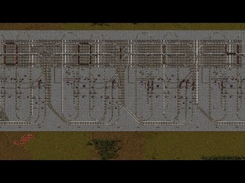 Factorio Rail Clock Time-lapse