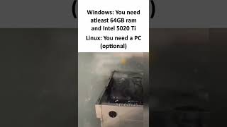 windows vs linux😂 #humor #tech #techmeme