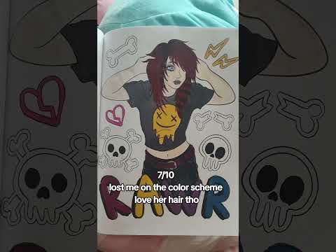 rating scene queens I've colored #scene #emo #coloring #coloringpages #ohuhu #markers