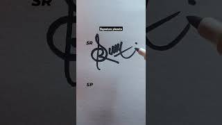 How to style the letters of...SR,SP..#calligraphicalphabets #stylish sign