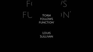 Form Follows Function - Louis Sullivan’s Bold Idea #architecture #shorts #louissullivan