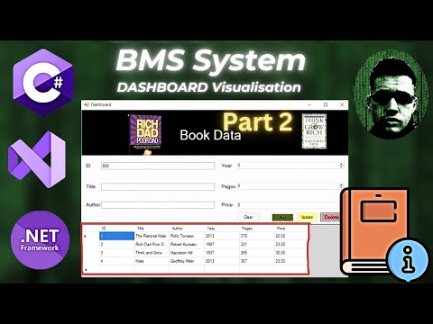 C# WinForms Book Management System: Part 2 - Dashboard & Data Grid View