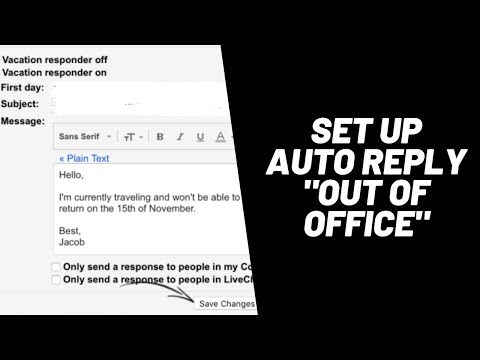 How to set up auto reply "Out of office" on Gmail