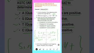 Values of Trigonometric Ratios for angles beyond 90°