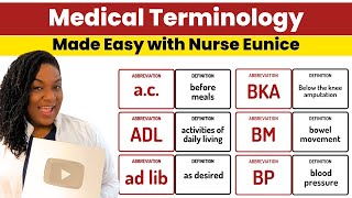 🩺 2024 Medical Terminology Made Easy - Part 1