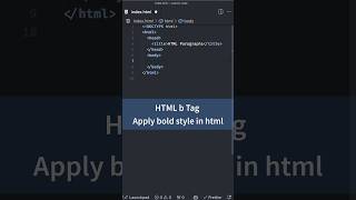 Text Formatting Tags in HTML, b Tag for Bold Style | HTML CSS Tutorial for Beginners #html