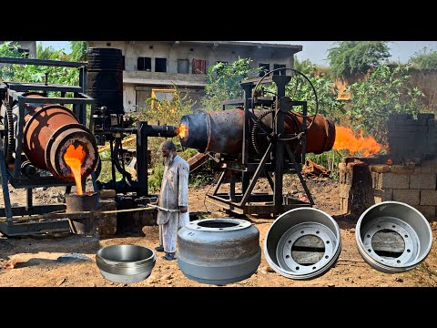 Making Truck Brake Drums From Old Engine And Head | Check it Out How Manufacturing Process