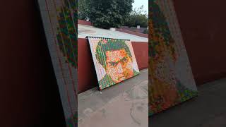 Double Side Portrait using Rubix Cubes made by CEnter for Creative Learning (CCL), IIT, Gandhinagar