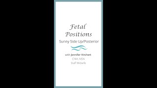 Fetal Positions: Sunny Side Up/Posterior