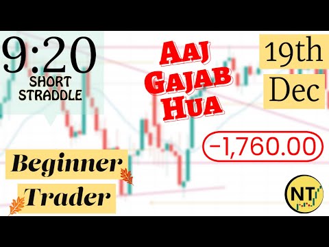 Bank Nifty 9:20 Short Straddle Live Trade For Beginner Traders 19th December | Market reverse hua