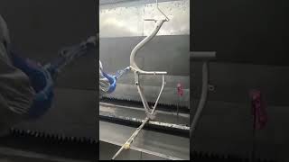 Motoman MPX1950 robot painting with a track #motoman #sprutcamrobot #cadcam #painting