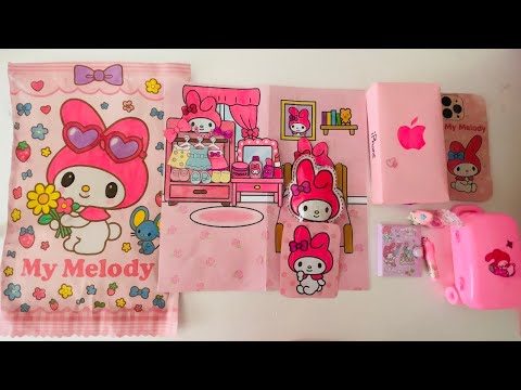 🩷Paper DIY🩷MY MELODY Blind Bag Unboxing | ASMR | Tutorial #mymelody #blindbag