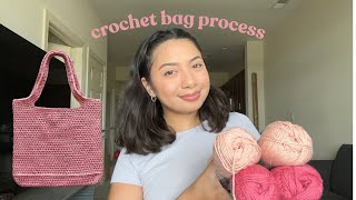 Creating a New Crochet Tote Bag! 🩷(+ Yarn Shopping Trip 🧶)