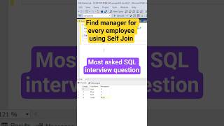 Find Manager for Every Employee using Self Join in SQL#sql #sqlinterview #sqlquery
