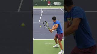 Carlos Alcaraz Back hand Slow Motion [Back view]
