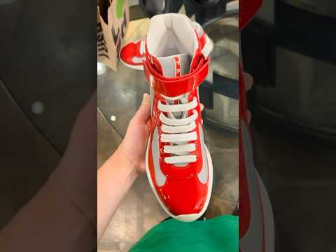 ARE THESE WORTH $1000? Prada - “America’s Cup” High top RED #sneaker