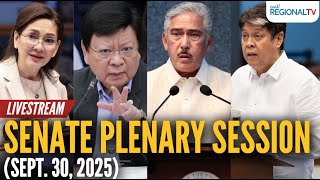 LIVE - Senate plenary session (Sept. 30, 2025) - Replay | GMA Regional TV